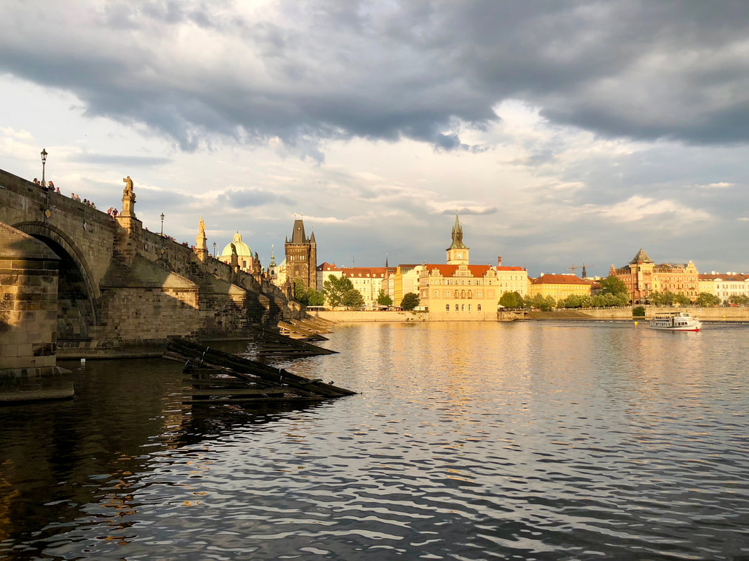 Picture Vlatava River in Prague, Czech Republic